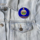 Kansas Flag Ronde Button 5,7 Cm (In situ)