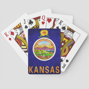 Kansas Flag Spellingkaarten Speelkaarten