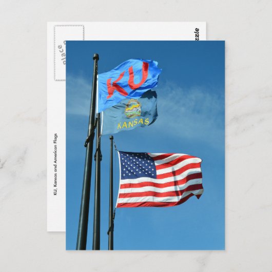 Kansas Flags Briefkaart (Voorkant / Achterkant)