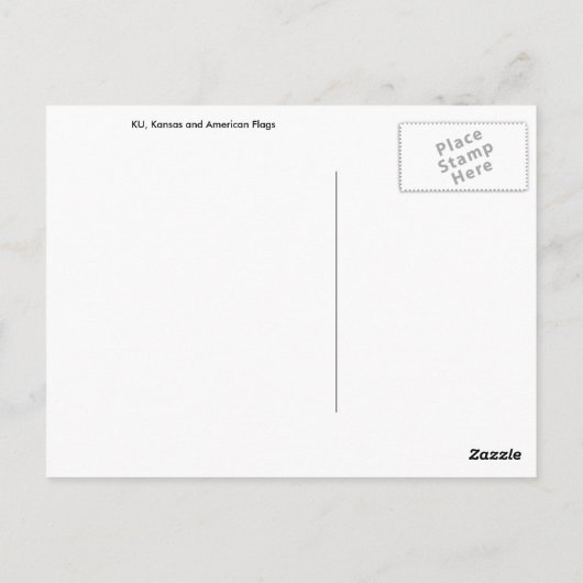 Kansas Flags Briefkaart (Achterkant)