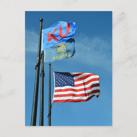 Kansas Flags Briefkaart (Voorkant)
