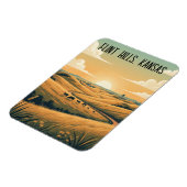 Kansas Flint Hills Reis Souvenir Magneet (Linkerzijde)