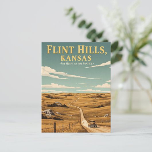 Kansas Flint Hills Reissouvenir Briefkaart (Staand voorkant)