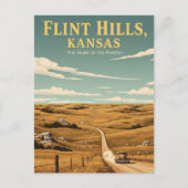 Kansas Flint Hills Reissouvenir Briefkaart (Voorkant)