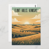 Kansas Flint Hills Reissouvenir Briefkaart (Voorkant / Achterkant)
