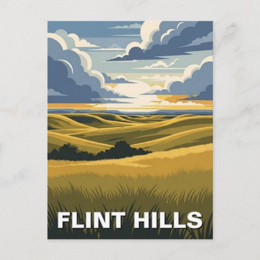 Kansas Flint Hills Reizen Briefkaart (Voorkant)