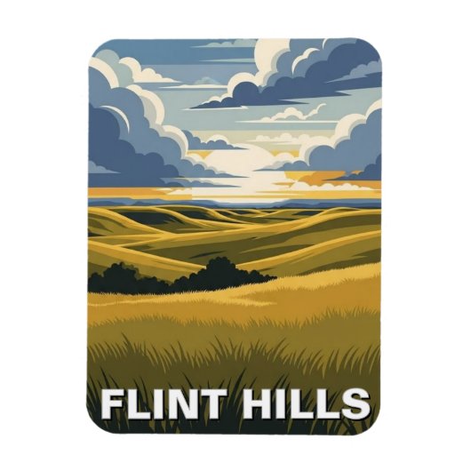 Kansas Flint Hills Reizen Magneet (Verticaal)