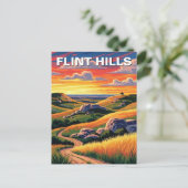 Kansas Flint Hills Travel Souvenir Briefkaart (Staand voorkant)