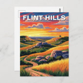 Kansas Flint Hills Travel Souvenir Briefkaart (Voorkant / Achterkant)
