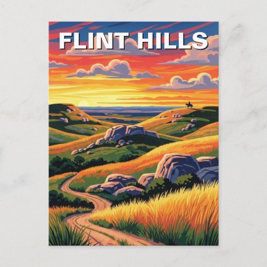 Kansas Flint Hills Travel Souvenir Briefkaart (Voorkant)