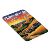 Kansas Flint Hills Travel Souvenir Magneet (Rechterzijde)