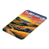 Kansas Flint Hills Travel Souvenir Magneet (Linkerzijde)
