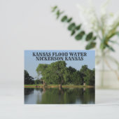 Kansas Flood Water Nickerson Kansas Post Kaart (Staand voorkant)