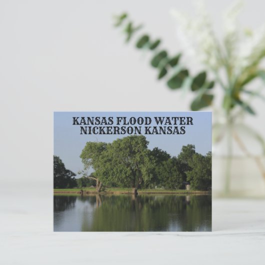 Kansas Flood Water Nickerson Kansas Post Kaart (Staand voorkant)