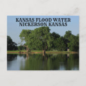 Kansas Flood Water Nickerson Kansas Post Kaart (Voorkant)