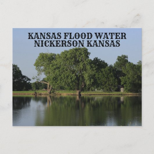 Kansas Flood Water Nickerson Kansas Post Kaart (Voorkant)