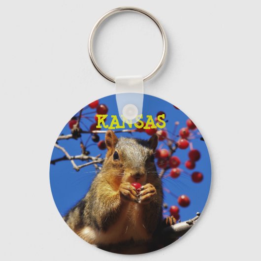 Kansas Fox Tail Squirrel Sleutelhanger (Voorkant)
