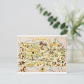 Kansas Funny  Map Briefkaart (Staand voorkant)