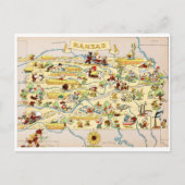 Kansas Funny  Map Briefkaart (Voorkant)