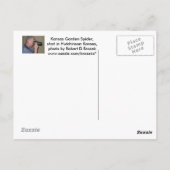 Kansas Garden Spider POST CARD Briefkaart (Achterkant)
