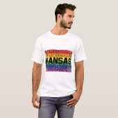 Kansas Gay Pride Vlag T-shirt (Voorkant volledig)