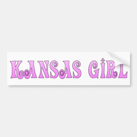 Kansas Girl Bumpersticker (Voorkant)