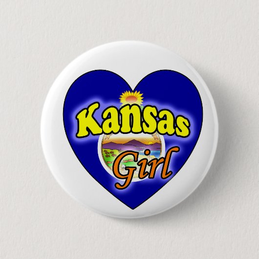 Kansas Girl Ronde Button 5,7 Cm (Voorkant)