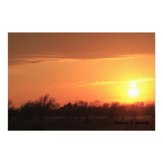 Kansas Golden Sunset Foto Uitbreiding Afdruk (Voorkant)