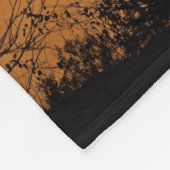 Kansas Golden Sunset met een windmolensilhouet Fleece Deken (Hoek)