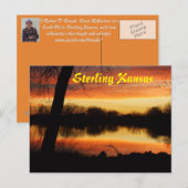 Kansas Golden Sunset Reflection Post Card Briefkaart (Voorkant / Achterkant)