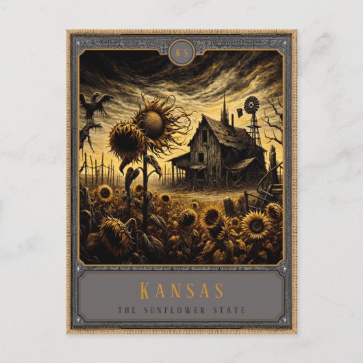 Kansas | Gotische kunst Briefkaart (Voorkant)