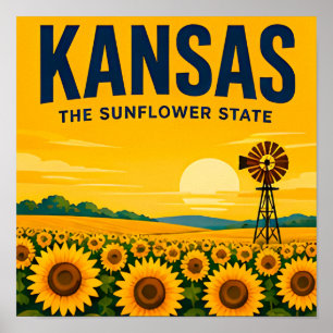 Kansas Great Plains Flint Hills Hartland Reizen Poster