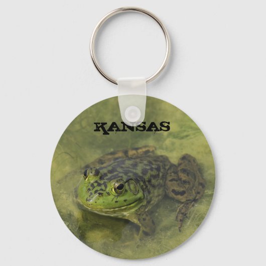 Kansas Green Bull Frog Sleutelhanger (Voorkant)