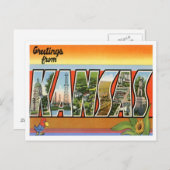 Kansas Greetings uit de VS Briefkaart (Voorkant / Achterkant)