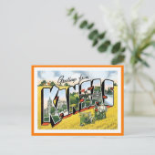 Kansas Greetings uit de VS Briefkaart (Staand voorkant)