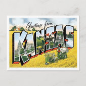 Kansas Greetings uit de VS Briefkaart (Voorkant)