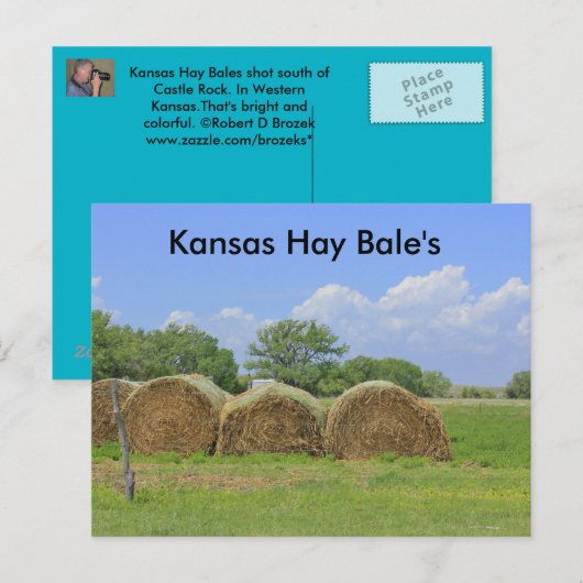 Kansas Hay Bale's Post Card Briefkaart (Voorkant / Achterkant)