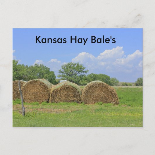 Kansas Hay Bale's Post Card Briefkaart (Voorkant)