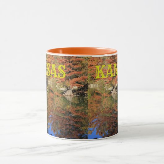 Kansas Herfst Colorful Leaves Coffee Mok (Midden)