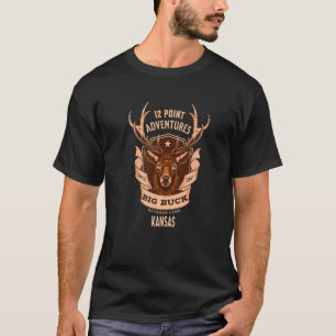 Kansas herten jagen op mannen t-shirt