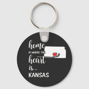 Kansas Home is de plaats waar het hart zich bevind Sleutelhanger