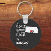 Kansas Home is de plaats waar het hart zich bevind Sleutelhanger (Voorkant)