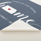 Kansas Home State Personalized Sherpa Deken (3/4)