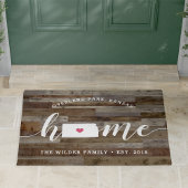 Kansas Home State Personalized Wood Kijk uit Deurmat
