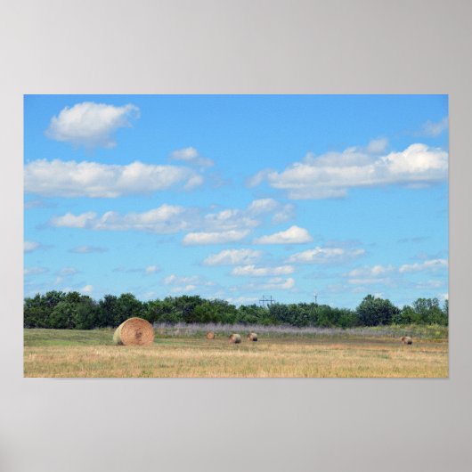 Kansas Hooibalen Poster (Voorkant)