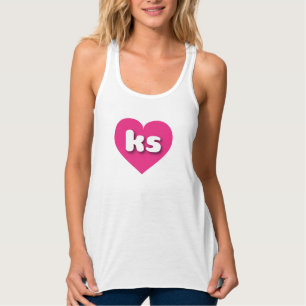Kansas hot roze hart - Ik hou van Tanktop