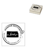 Kansas kaart logo rubberstempel (Gestempeld)