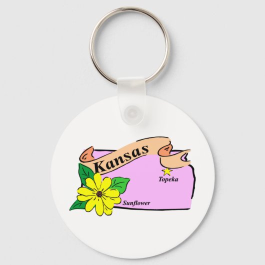 Kansas Kaart Sleutelhanger (Voorkant)