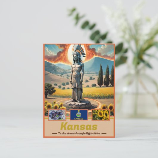 Kansas Kaleidoscope: Surreal State Delight Briefkaart (Staand voorkant)