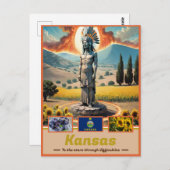 Kansas Kaleidoscope: Surreal State Delight Briefkaart (Voorkant / Achterkant)